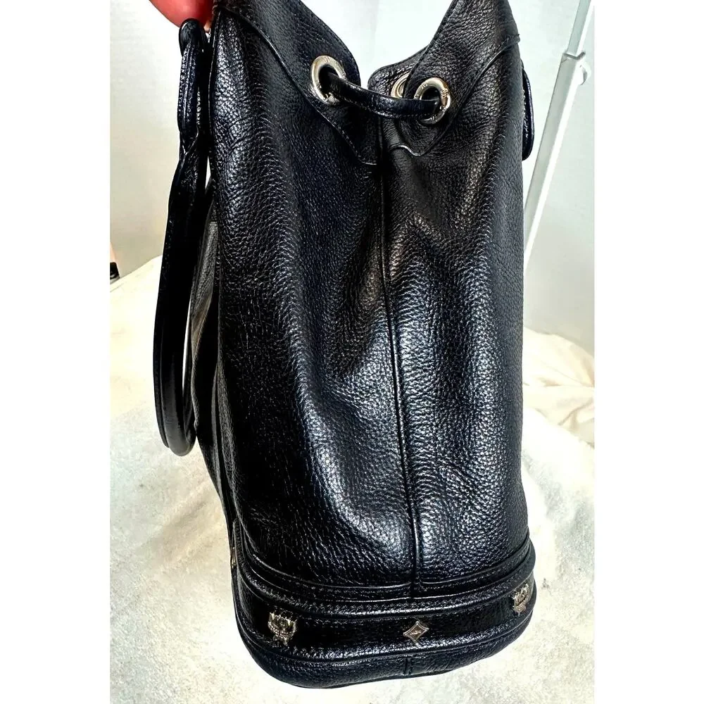 MCM black leather
